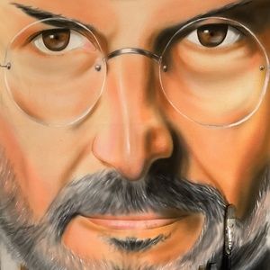 Steve Jobs Shirt 100% Large white cotton gildan tshirt